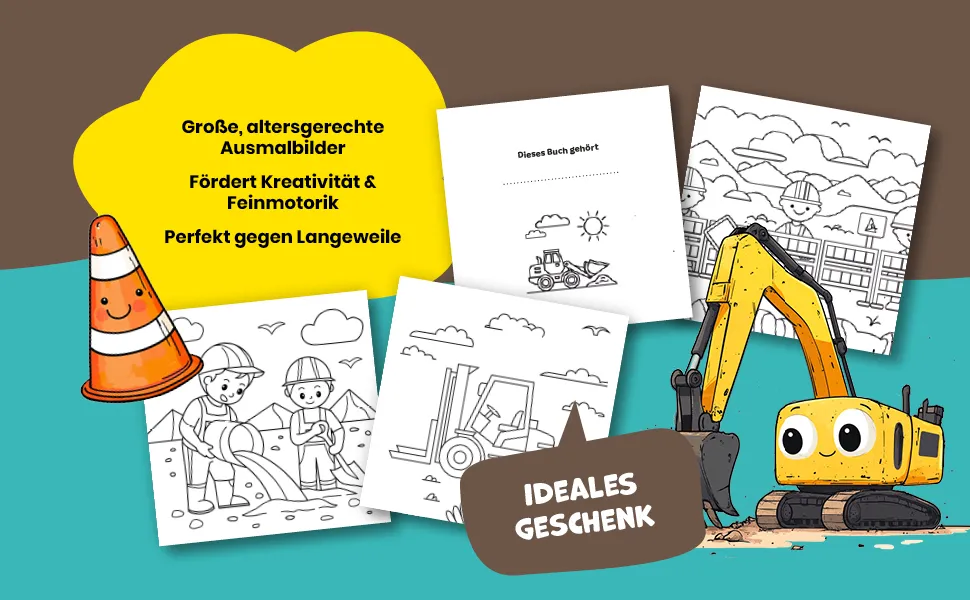 Bagger Malbuch für Kinder ab 2 Jahren – Vorschau 2