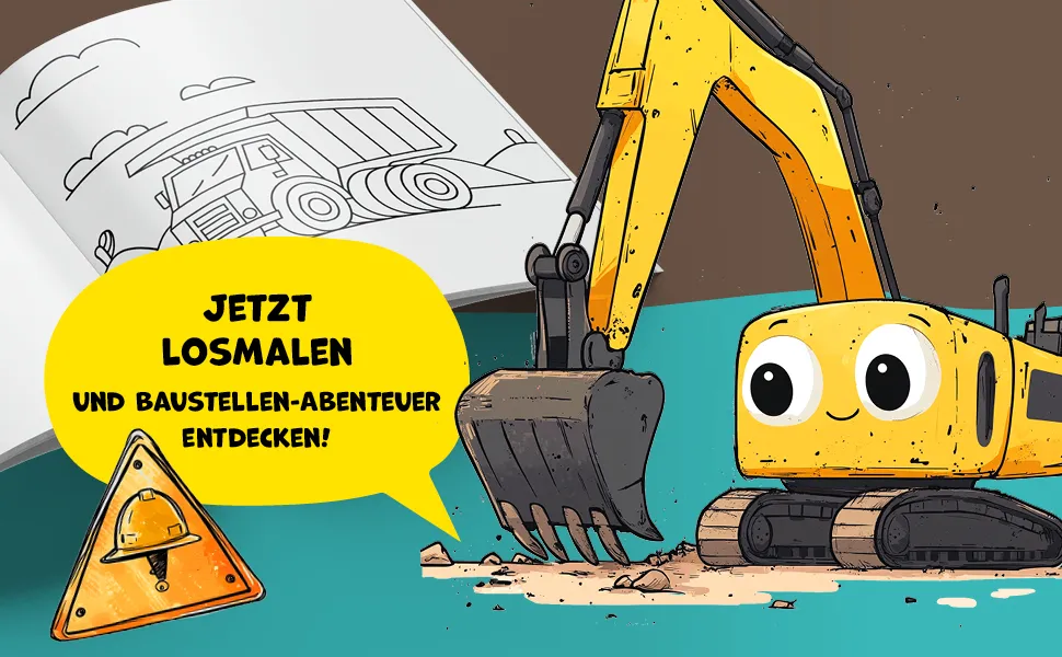 Bagger Malbuch für Kinder ab 2 Jahren – Vorschau 4