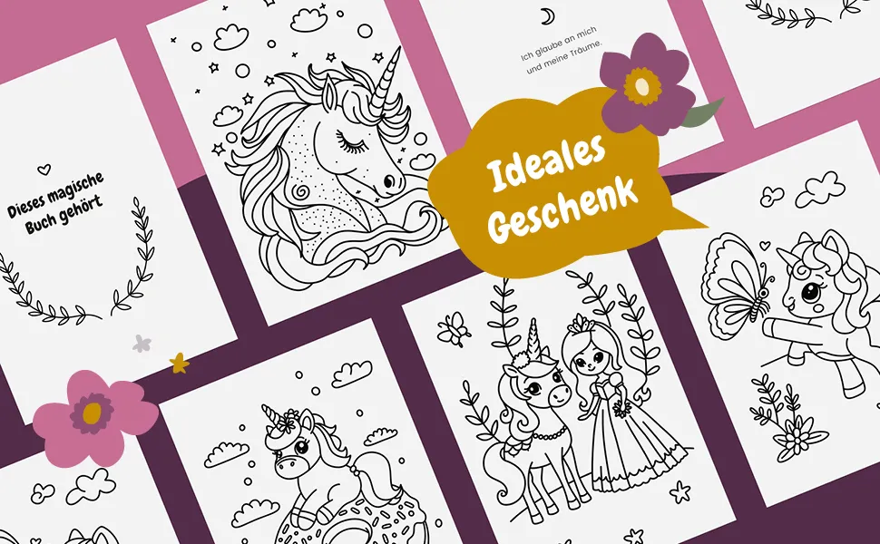 Das Einhorn Malbuch für starke Mädchen – Vorschau 3