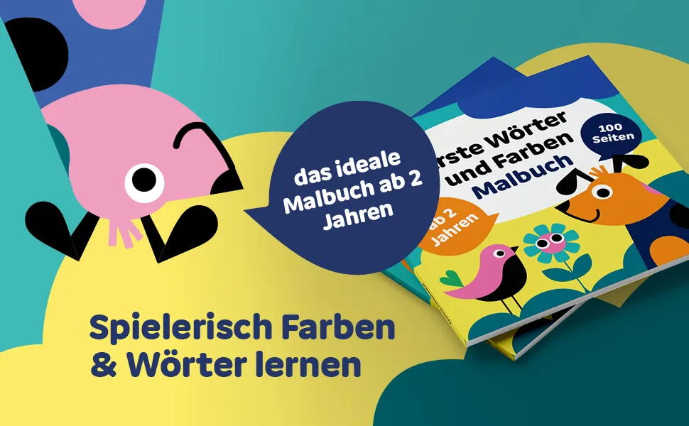 Malbuch erste Wörter und Farben für kleine Entdecker ab 2 Jahren – Vorschau 1