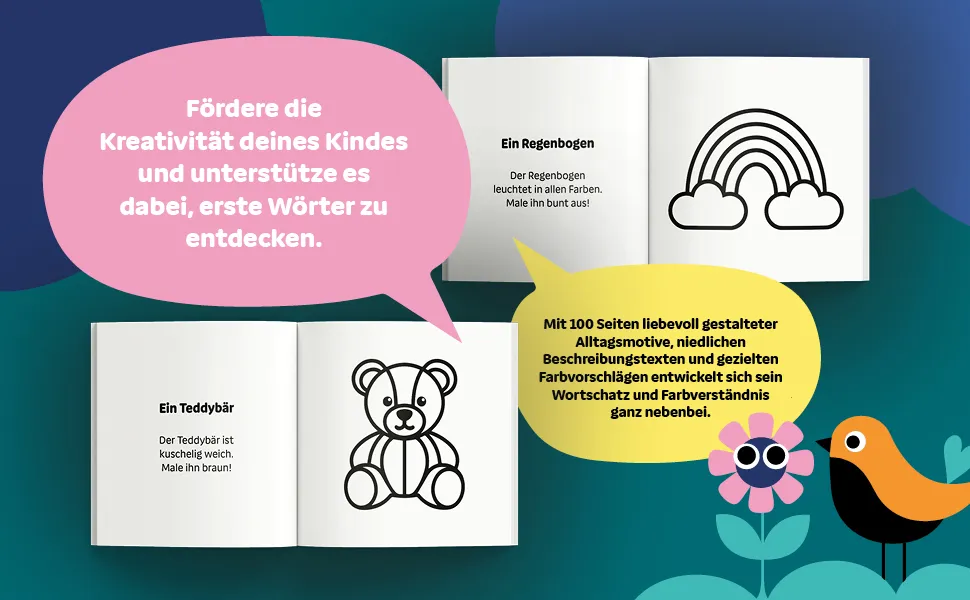 Malbuch erste Wörter und Farben für kleine Entdecker ab 2 Jahren – Vorschau 2