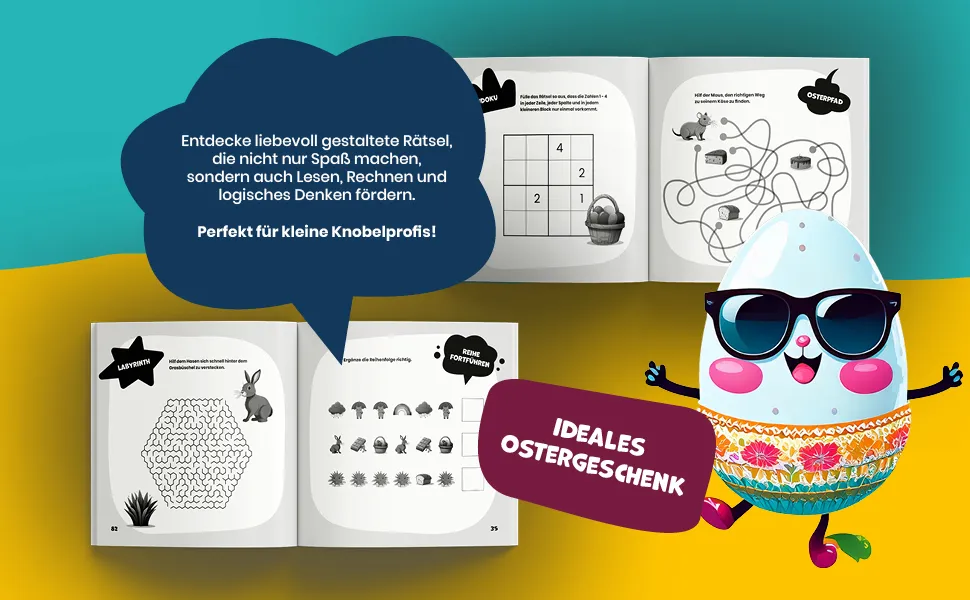 Rätselbuch Ostern und Frühling für Kinder ab 6 Jahre – Vorschau 2